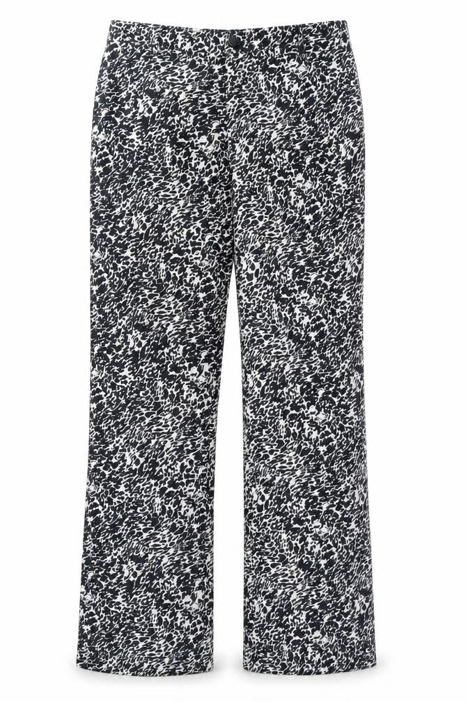 Motel Rocks Womens Black Striped Cotton Trousers Size 30 L31 in Regular Zip
