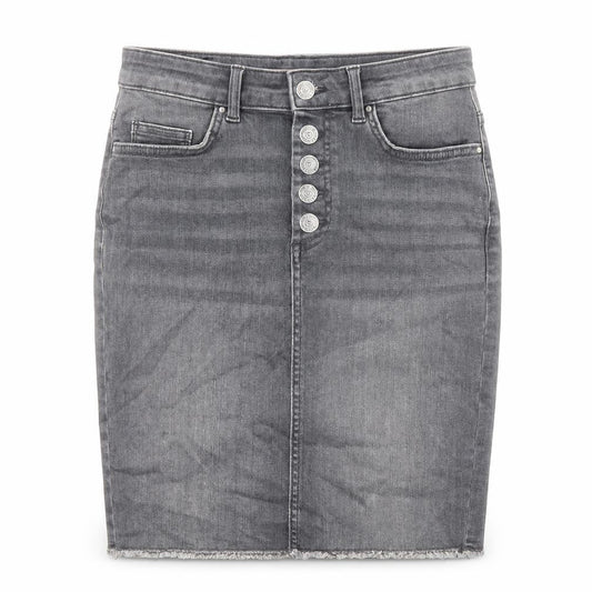 Only Womens Grey Cotton Bandage Skirt Size S Zip - Pockets