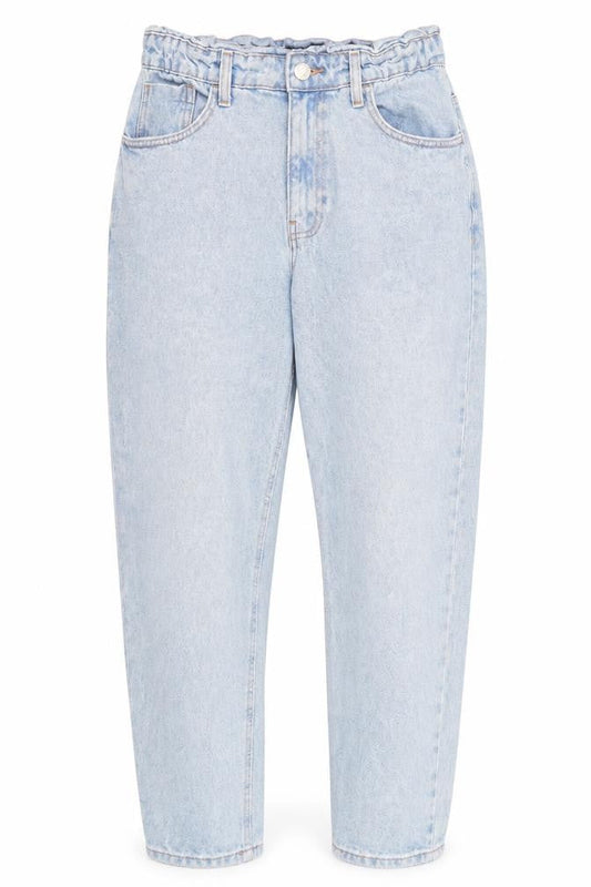 Denim & Co. Womens Blue Cotton Straight Jeans Size 12 L26 in Regular Zip - Pockets