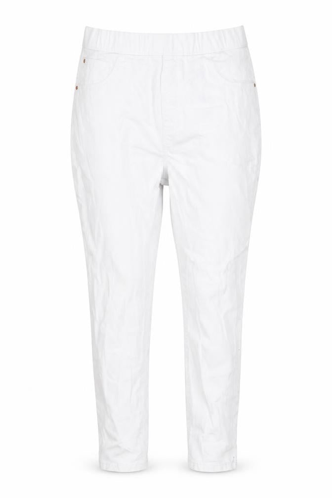 Erin Womens White Cotton Skinny Jeans Size 14 L23 in Regular