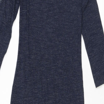 H&M Womens Blue Cotton Basic T-Shirt Size XS Scoop Neck