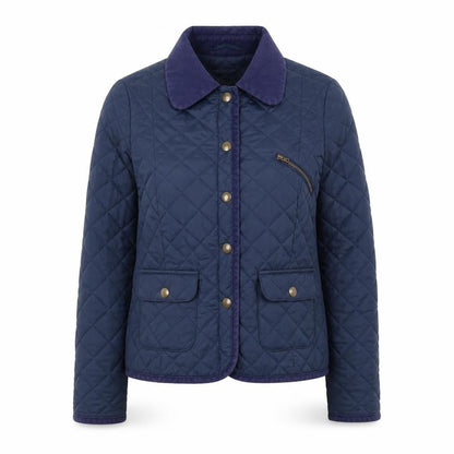 Limited Collection Womens Blue Quilted Coat Size 6 Snap