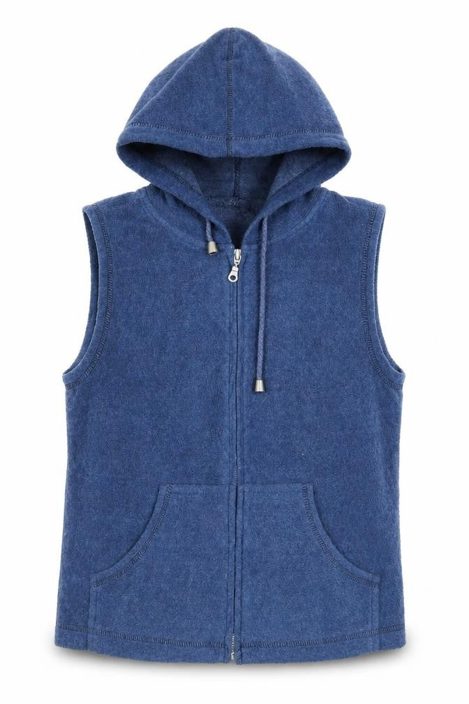 Mixin Womens Blue Polyester Full Zip Hoodie Size M Zip
