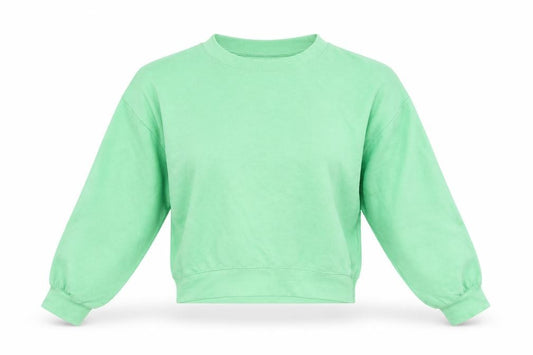Zara Womens Green Polyester Pullover Sweatshirt Size S Pullover
