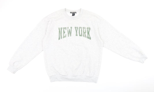 Prince Peter Womens Grey Cotton Pullover Sweatshirt Size M Pullover - New York print