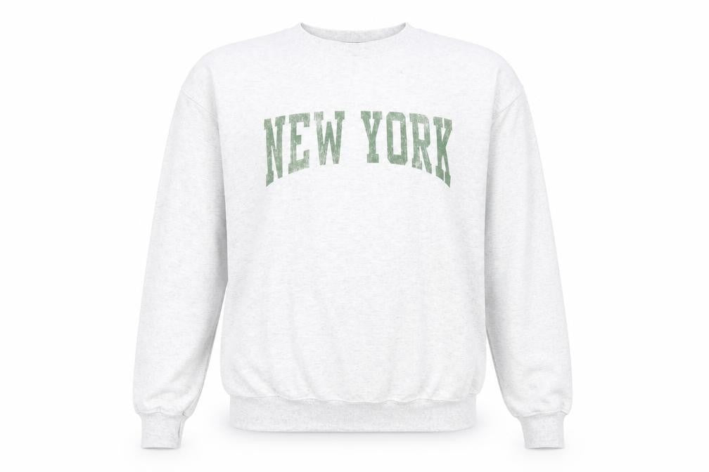 Prince Peter Womens Grey Cotton Pullover Sweatshirt Size M Pullover - New York print