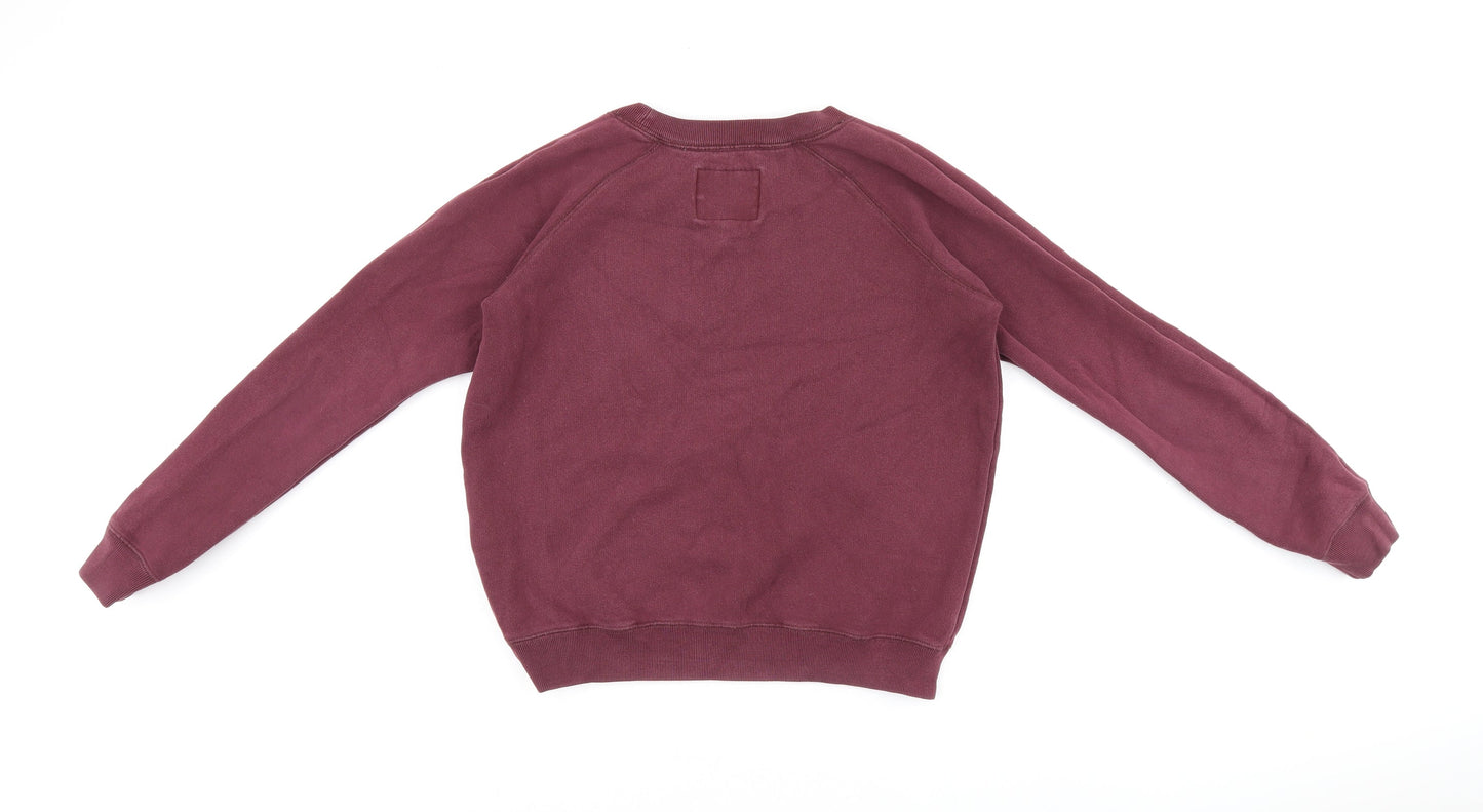 Jack Wills Womens Red Cotton Pullover Sweatshirt Size 6 Pullover