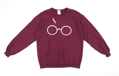 Preloved Gildan Womens Red Cotton Pullover Sweatshirt Size M Pullover - Harry Potter - Front