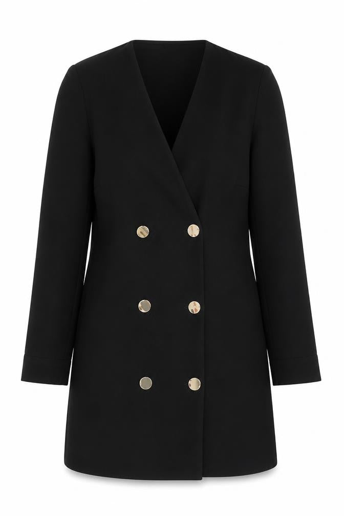 River Island Womens Black Jacket Size 12 Button