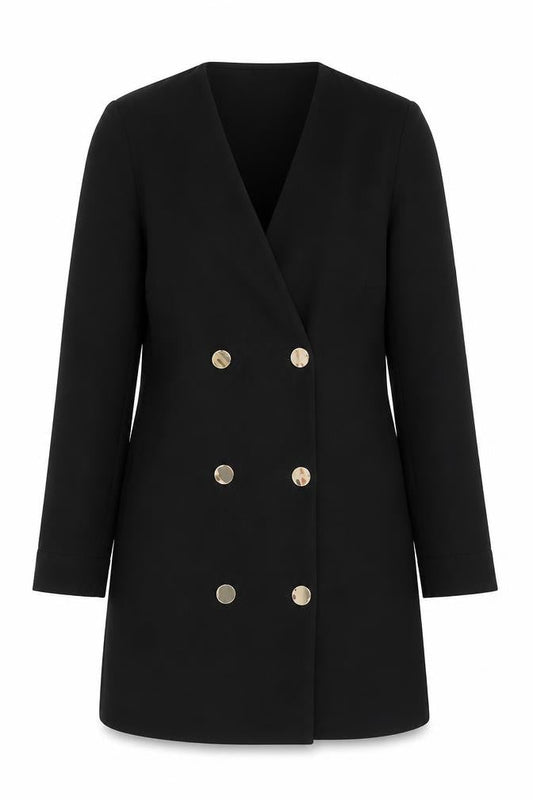 River Island Womens Black Jacket Size 12 Button