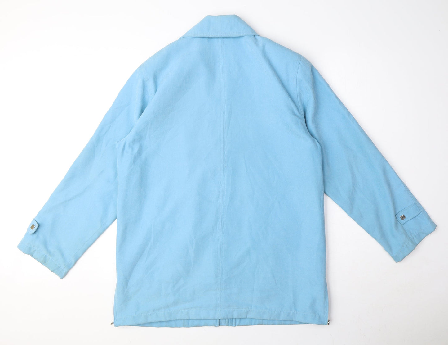Finesse Womens Blue Parka Coat Size 12 Zip