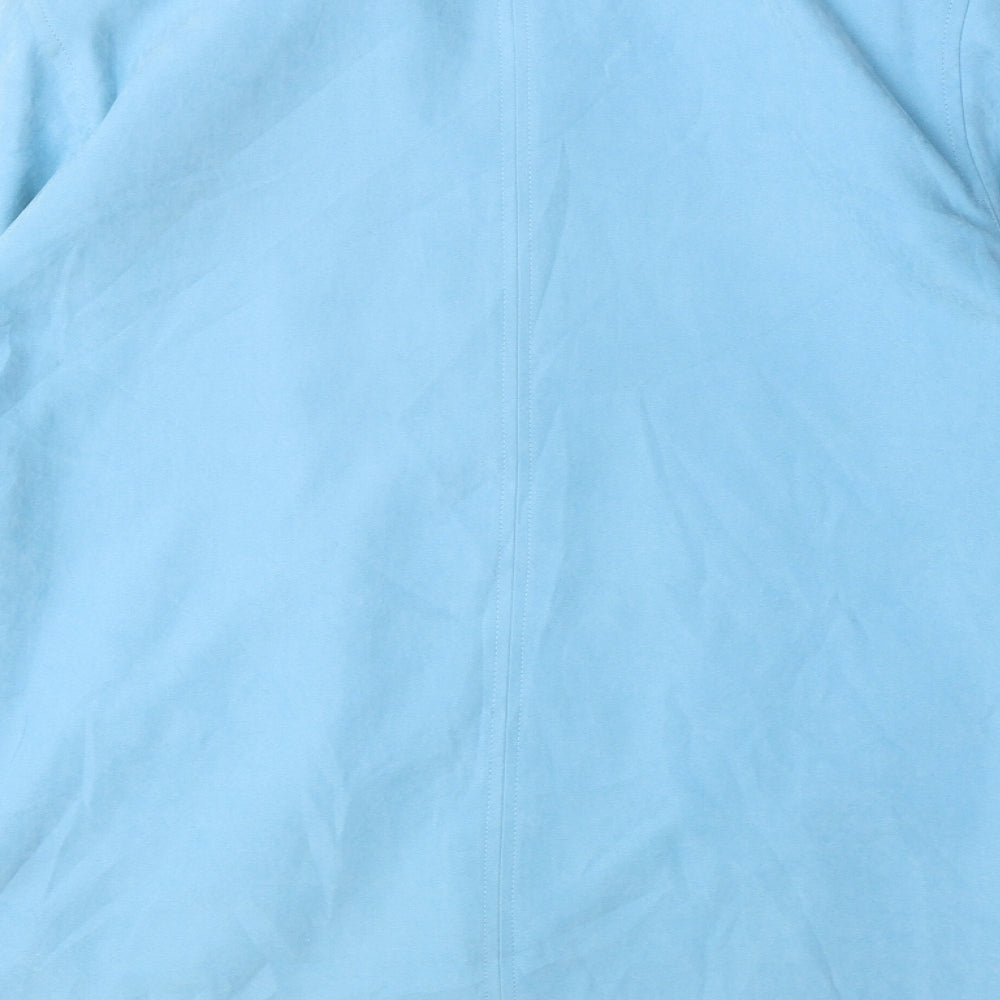 Finesse Womens Blue Parka Coat Size 12 Zip