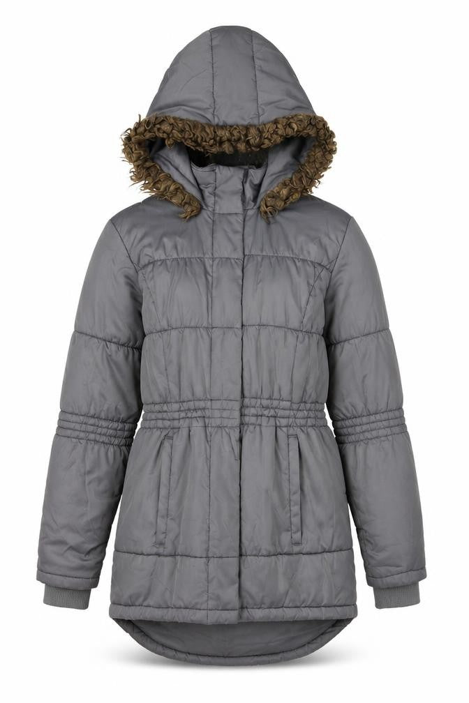 NEXT Womens Grey Parka Coat Size 10 Zip