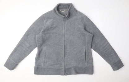 Marks & Spencer Womens Grey Jacket Size 18 Zip