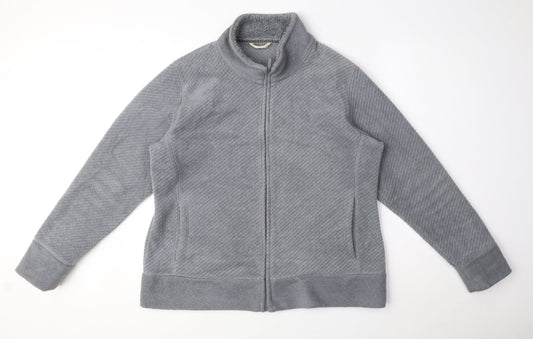 Marks and Spencer Womens Grey Jacket Size 18 Zip