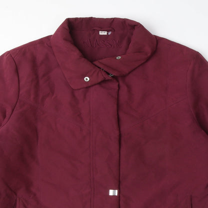 Klassik Womens Purple Jacket Coat Size 14 Zip