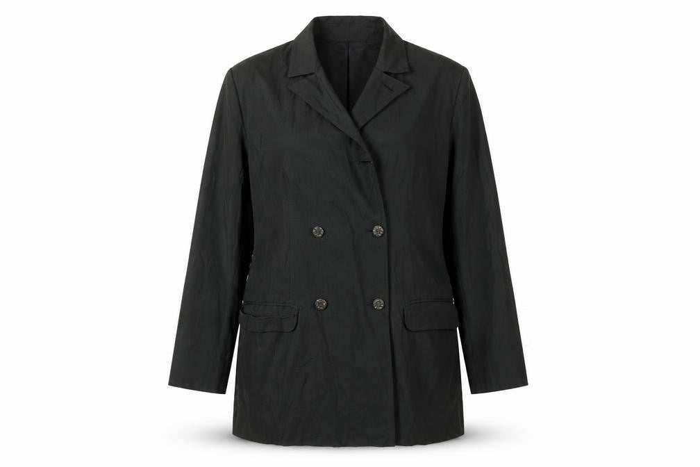 NICOLE FARHI Womens Black Overcoat Coat Size 12 Button - Size 12-14