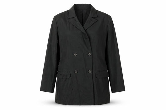 Nicole Farhi Womens Black Overcoat Coat Size 12 Button - Size 12-14