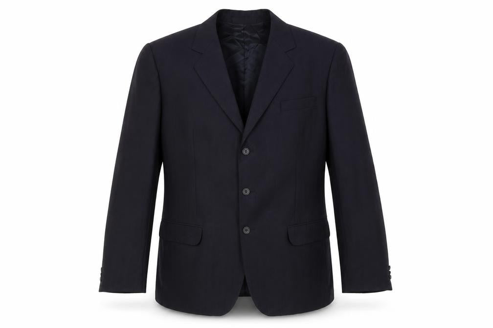 Alexander James Mens Black Polyester Jacket Suit Jacket Size 44 Regular