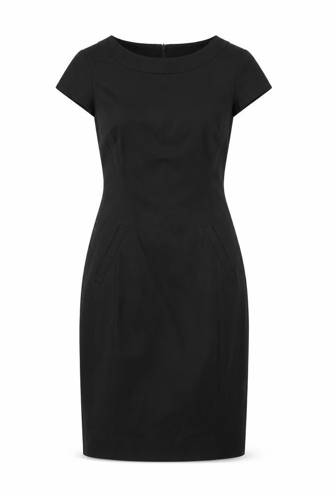G2OOO Womens Black Polyester A-Line Size 6 Round Neck Zip