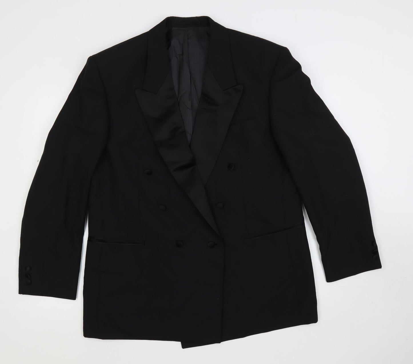Varteks Mens Black Polyester Tuxedo Suit Jacket Size 44 Regular