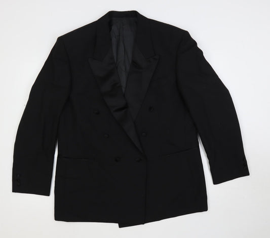 Varteks Mens Black Polyester Tuxedo Suit Jacket Size 44 Regular