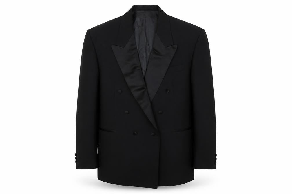 Varteks Mens Black Polyester Tuxedo Suit Jacket Size 44 Regular