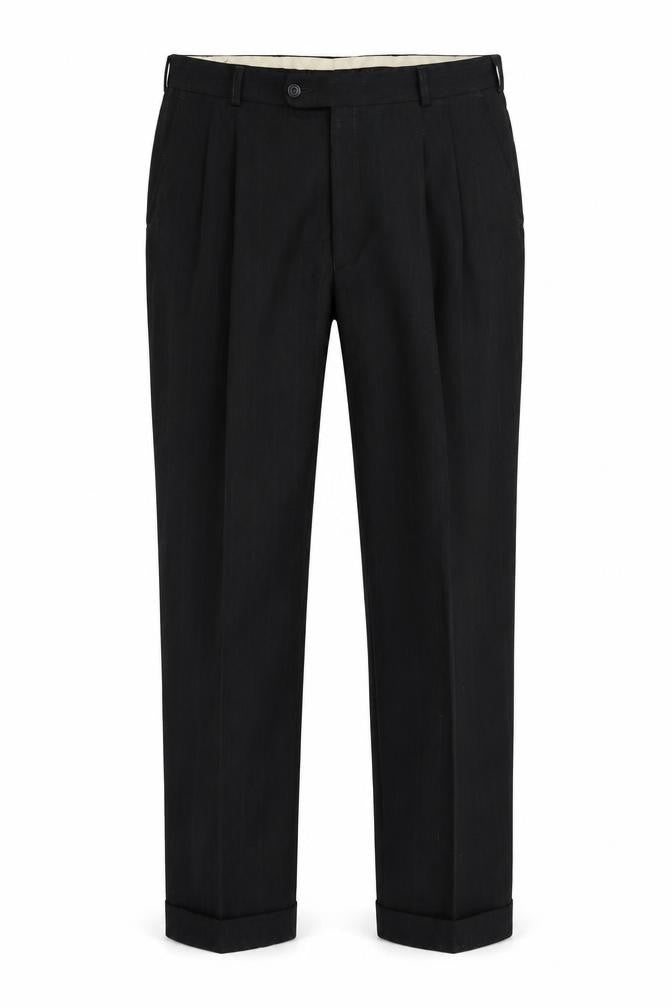 Horne Brothers Mens Grey Polyester Dress Pants Trousers Size 34 in L31 in Regular Button