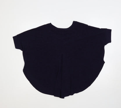 River Island Womens Blue Round Neck Polyester Pullover Jumper Size 10 - Oversized