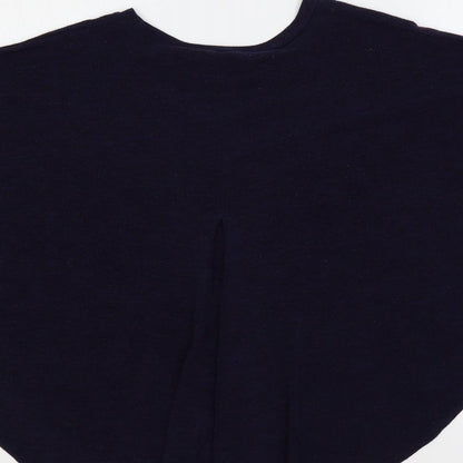 River Island Womens Blue Round Neck Polyester Pullover Jumper Size 10 - Oversized