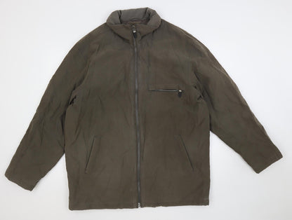 Additional front view of Canda men’s green jacket, size M, zip