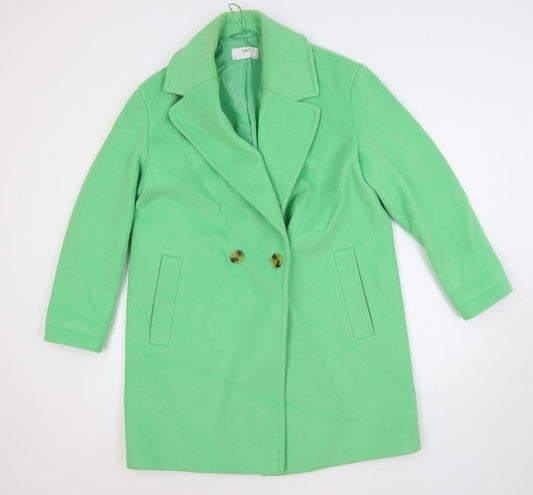 Marks and Spencer Womens Green Overcoat Coat Size 12 Button