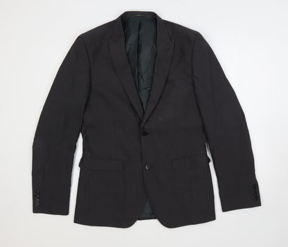 Next Mens Grey Polyester Jacket Suit Jacket Size 40 Regular