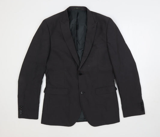 NEXT Mens Grey Polyester Jacket Suit Jacket Size 40 Regular