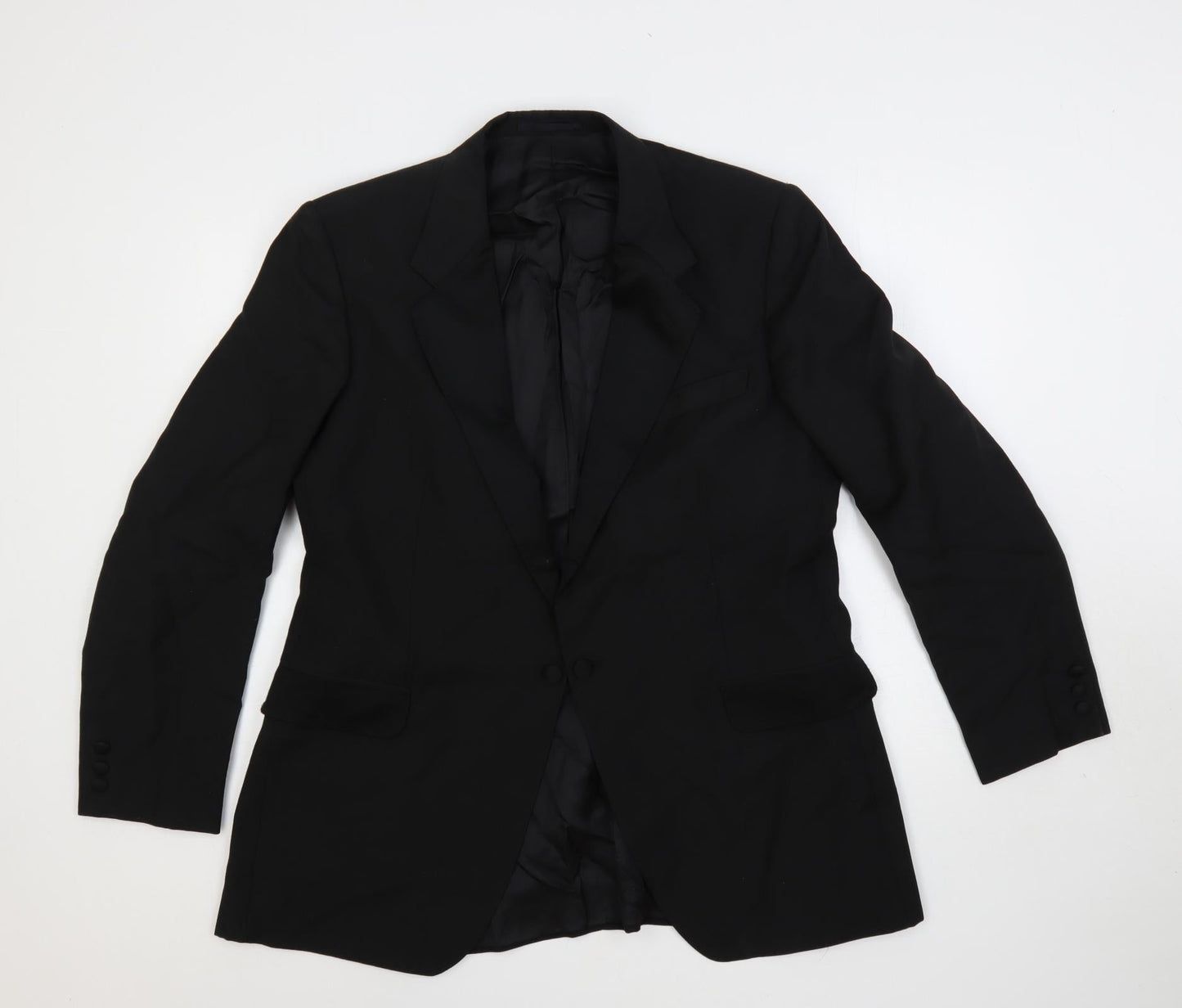 Golden Mirror Womens Black Jacket Blazer Size L Button