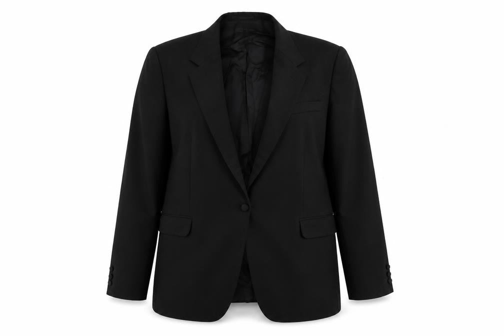 Golden Mirror Womens Black Jacket Blazer Size L Button