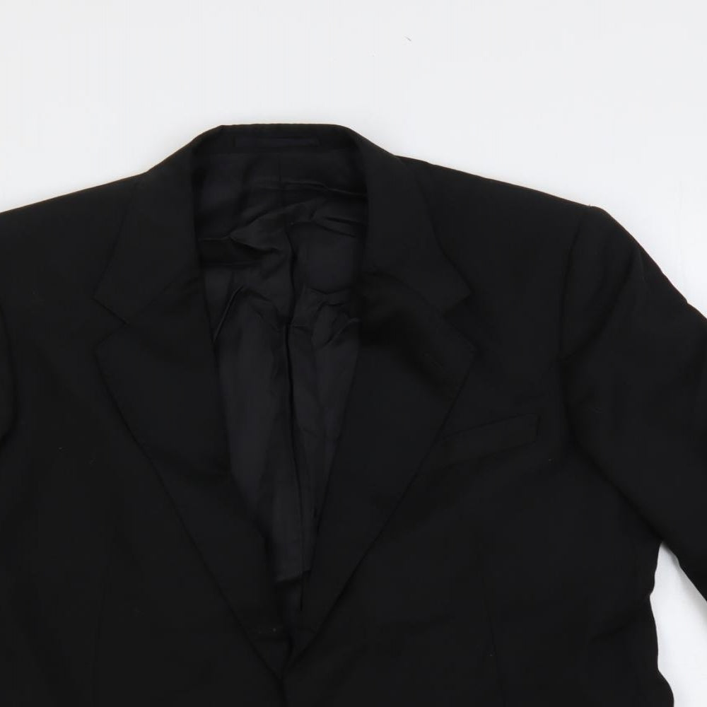 Golden Mirror Womens Black Jacket Blazer Size L Button