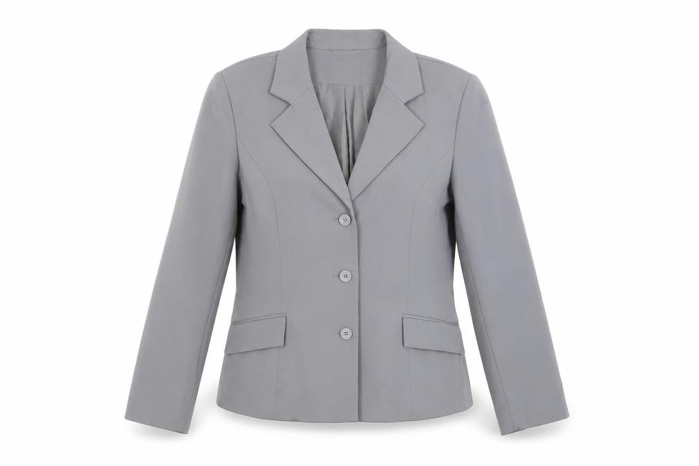 Damart Womens Grey Jacket Blazer Size 12 Button