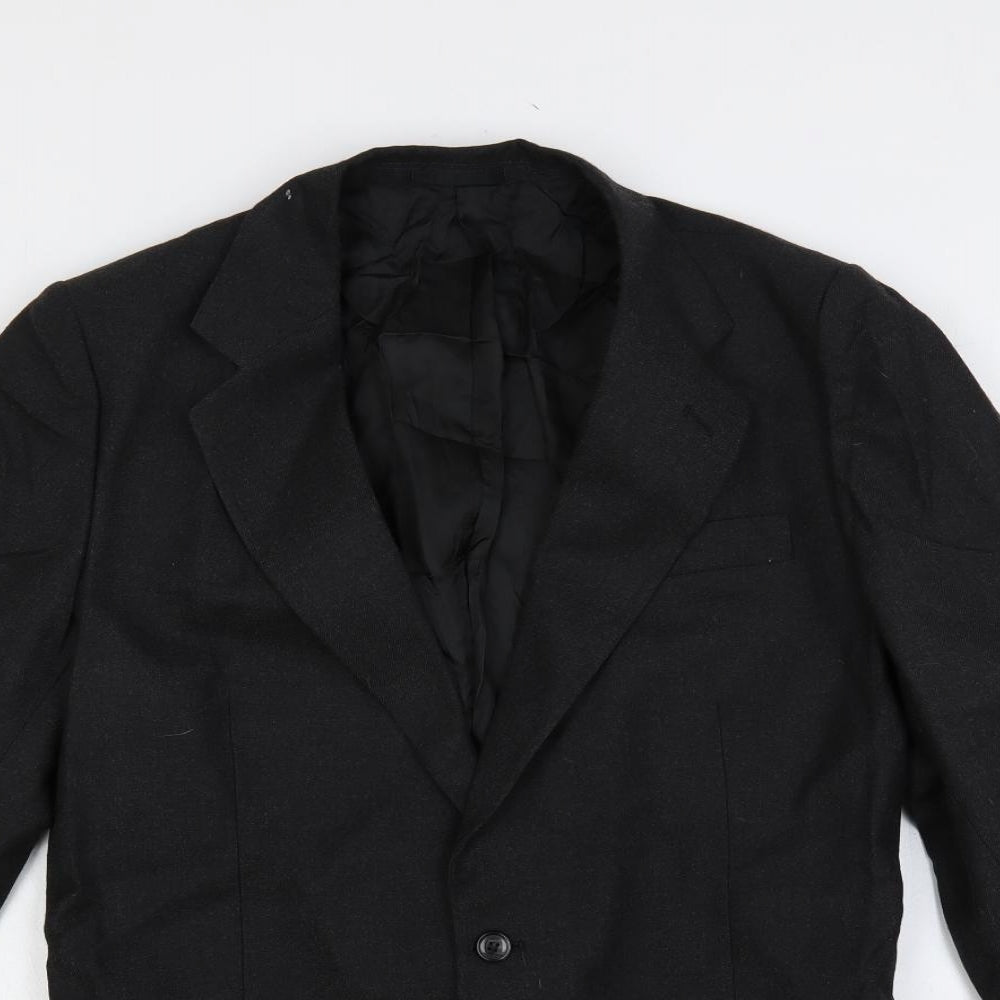 Burton Mens Grey Polyester Jacket Blazer Size 38 Regular