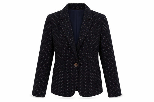 Next Womens Blue Geometric Jacket Blazer Size 10 Button
