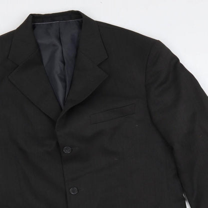 Armando Mens Grey Polyester Jacket Suit Jacket Size 40 Regular