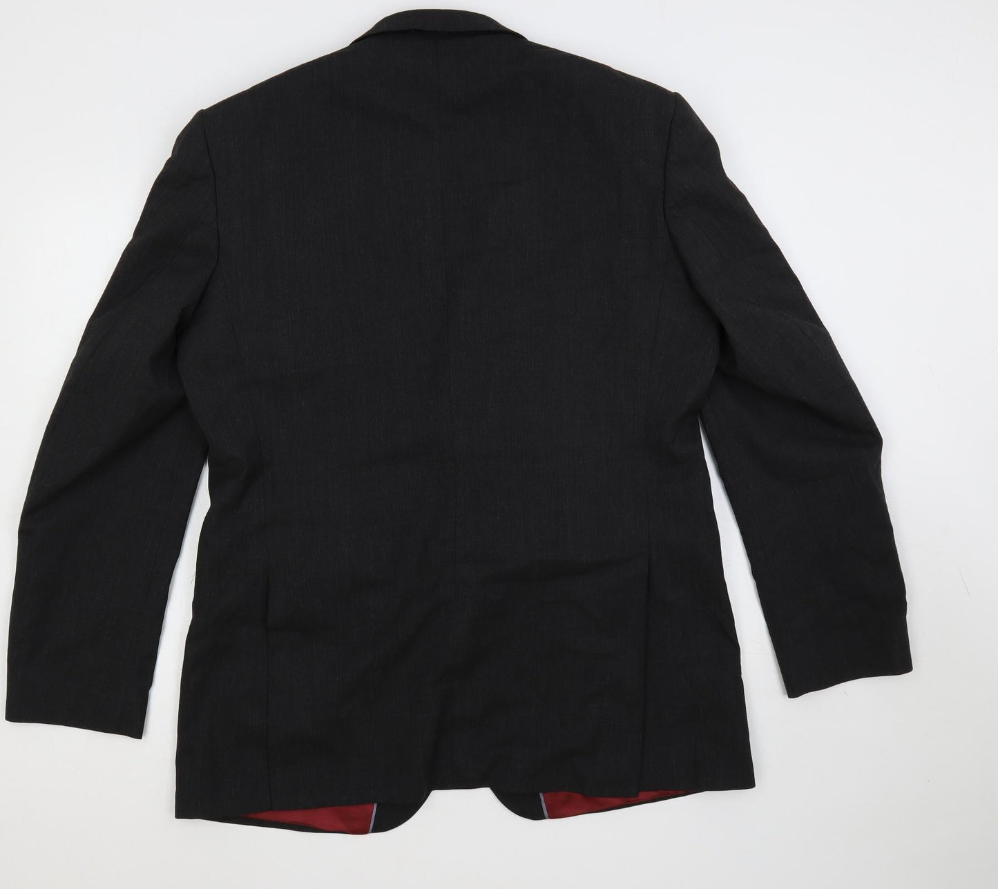 Burton Mens Grey Polyester Jacket Suit Jacket Size 44 Regular