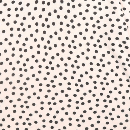 Marks & Spencer Womens Beige Round Neck Polka Dot Acrylic Pullover Jumper Size 14