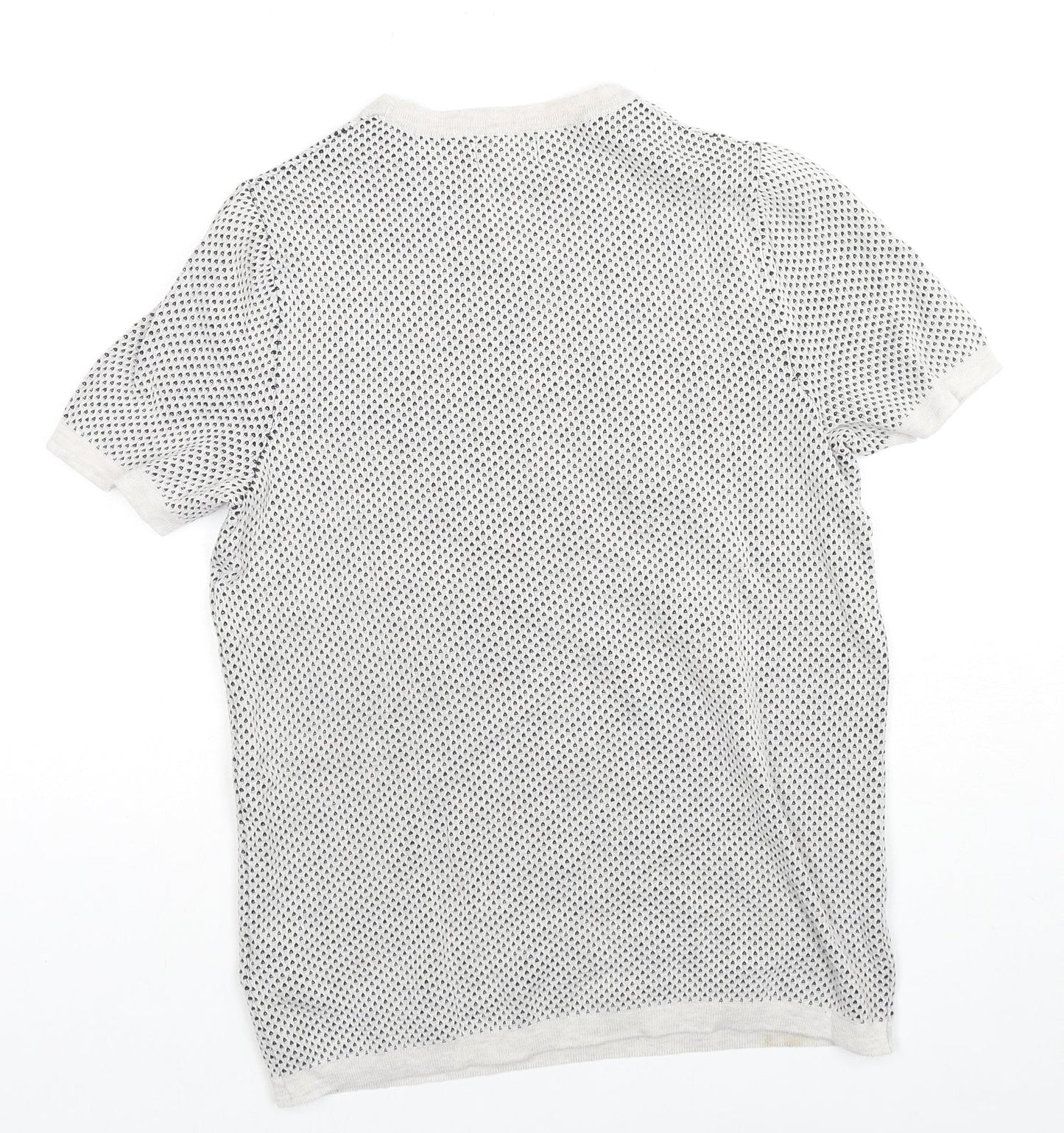 NEXT Mens Grey Cotton T-Shirt Size XS Round Neck