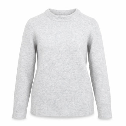 Warehouse Womens Grey Round Neck Acrylic Pullover Jumper Size 8