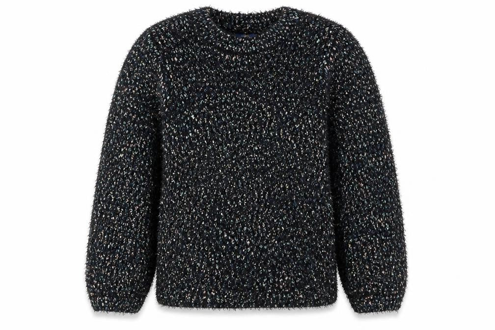 Cotton Traders Womens Black Round Neck Polyester Pullover Jumper Size 14