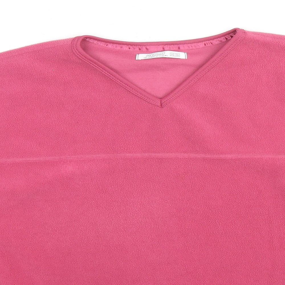 St Bernard Womens Pink Polyester Pullover Sweatshirt Size 14 Pullover - Size 14-16