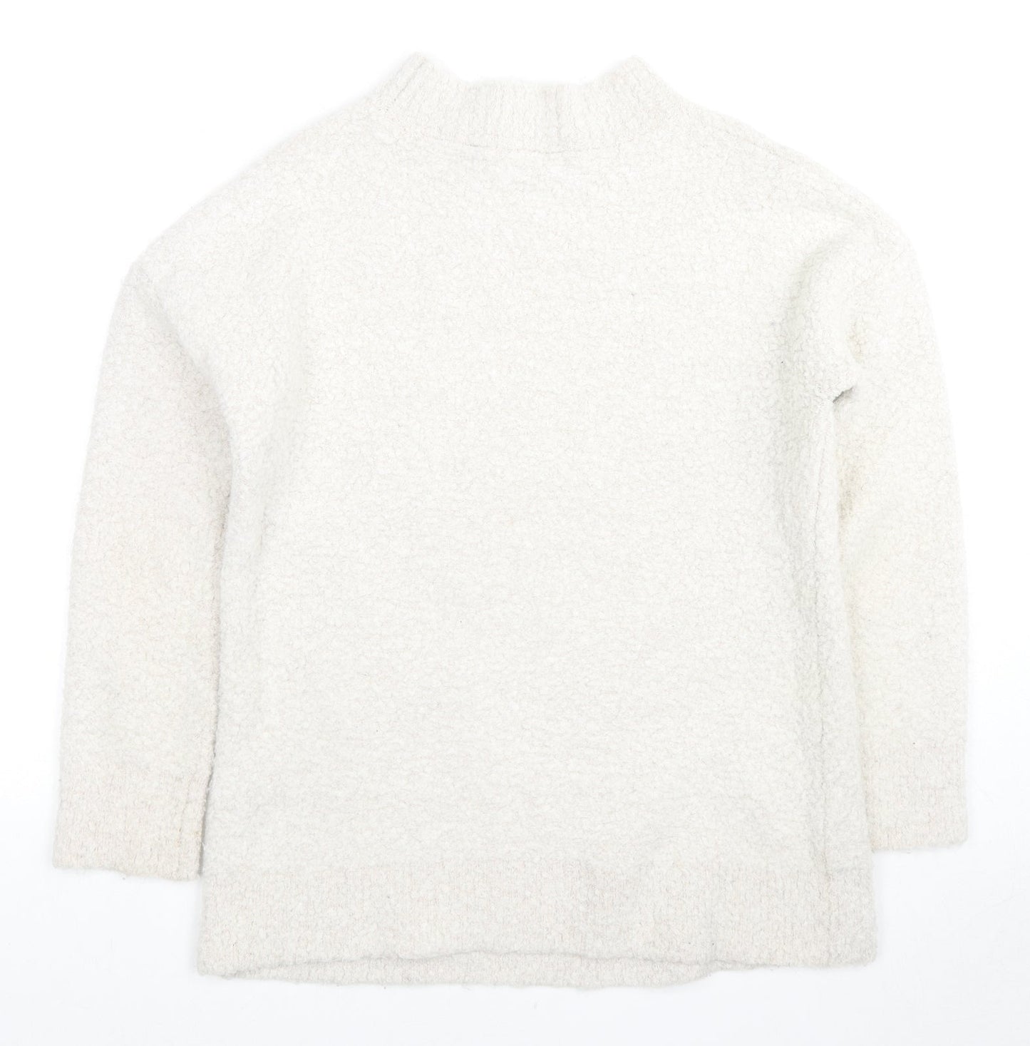 Crew Clothing Womens Ivory Round Neck Acrylic Pullover Jumper Size 10