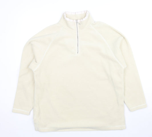 Casual Club Womens Beige Polyester Pullover Sweatshirt Size 14 Pullover