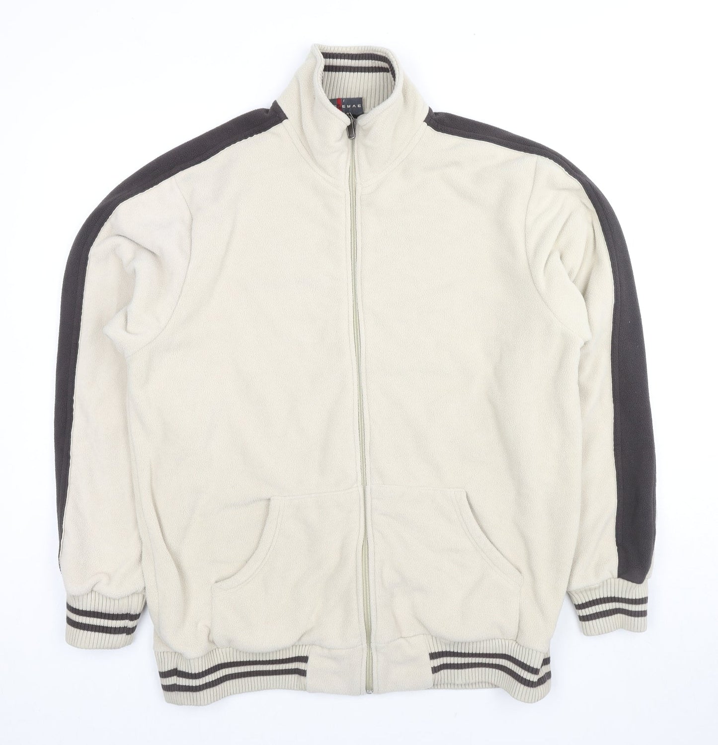 Reverse Mens Beige Jacket Size L Zip